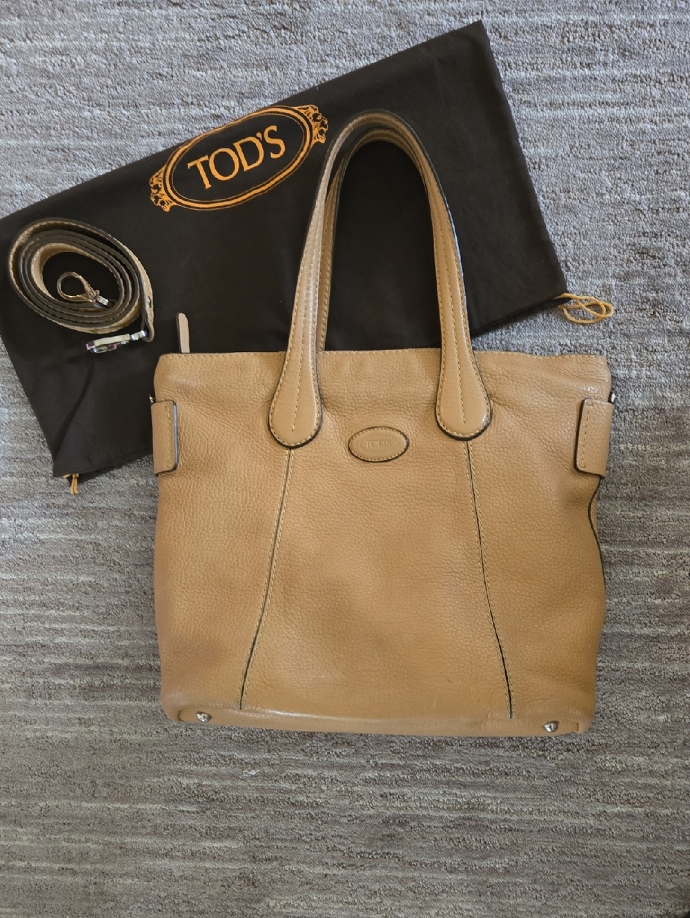 Tod's Beige/Tan Leather Tote with Top Handles